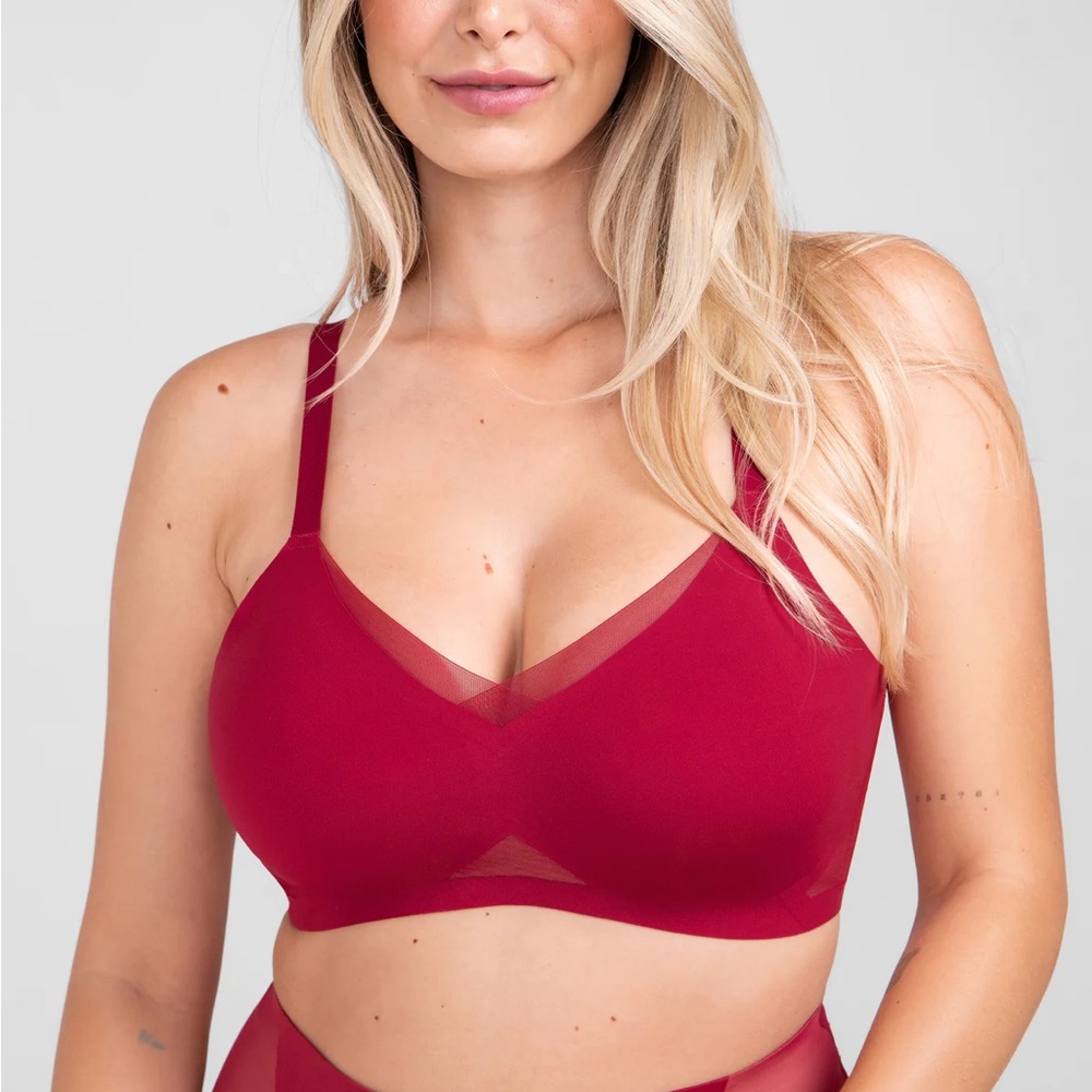 Honeylove Crossover Bra - Ruby